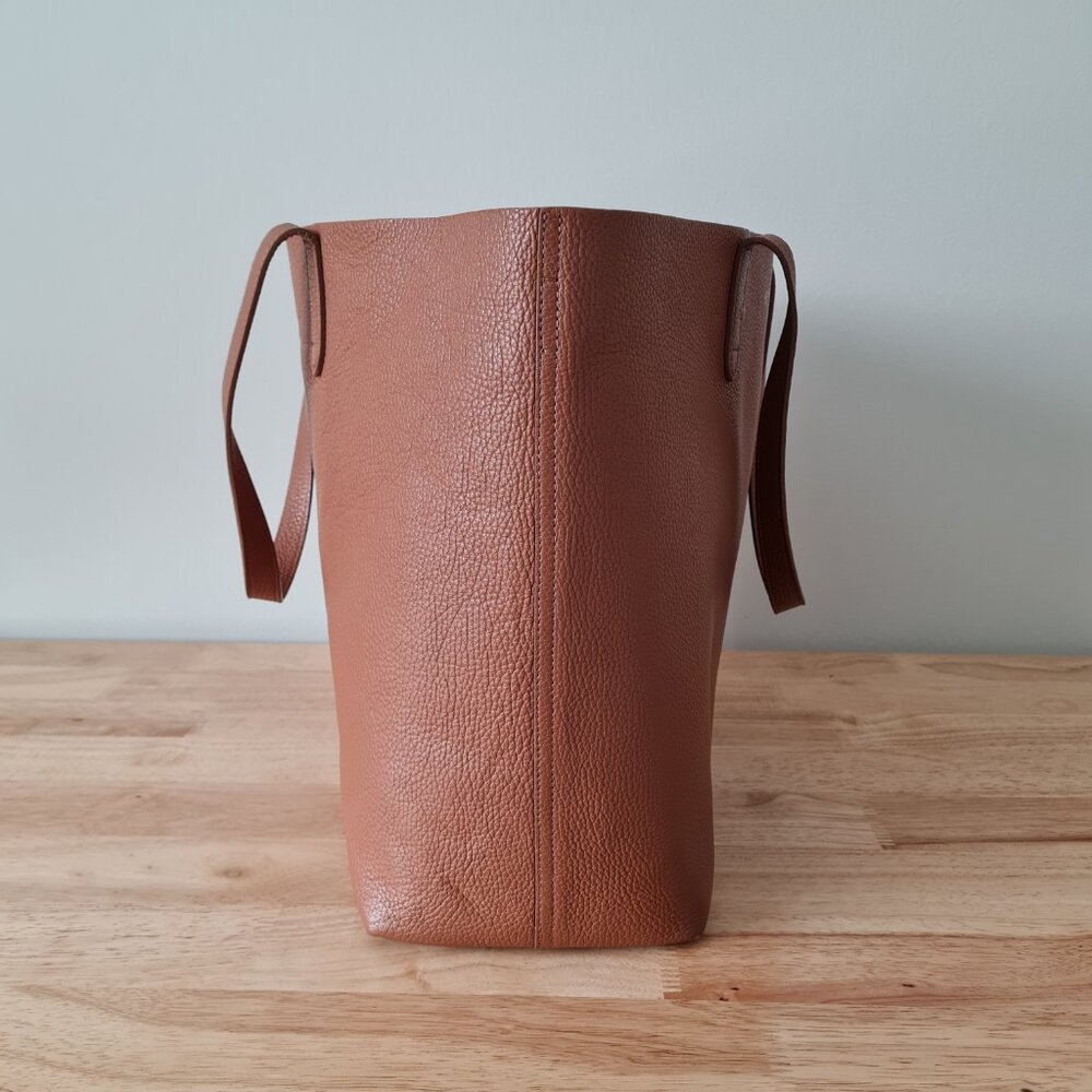 Cuyana Classic Large Structured Tote Rare Organizer Caramel Brown Leather - Picture 6 of 15